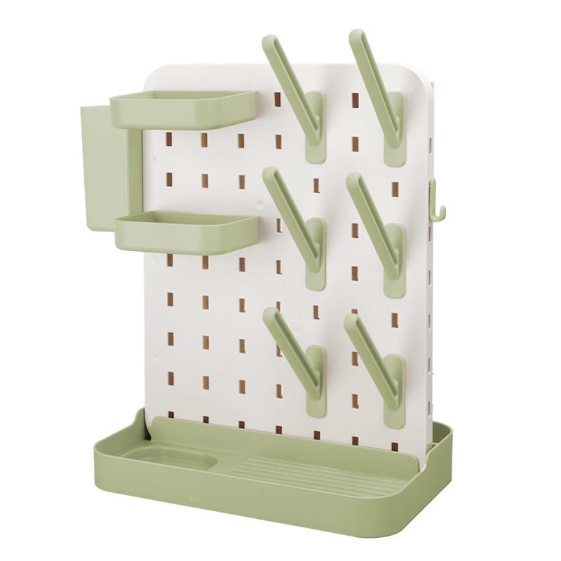 Baby Bottle Drain Rack Drying Rack Baby Bottle Drying and Draining Stand Detachable Baby Bottle Box Storage Box Storage Rack зелёный