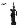 Halloween Witchcraft Art Decor Gothic Witch Cat Statue for Home Decor, Resin Dark Aesthetic Room Decorations Figurine, Mystical Tabletop Ornament