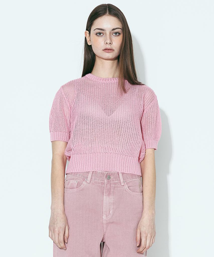 AGENT PEEK Agp Knit Round T-Shirt (W) Pink