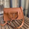 New TOGO First-layer Cowhide Horseshoe Bag Fashionable Versatile Handbag Casual Leather Hazan Bag Shoulder Briefcase