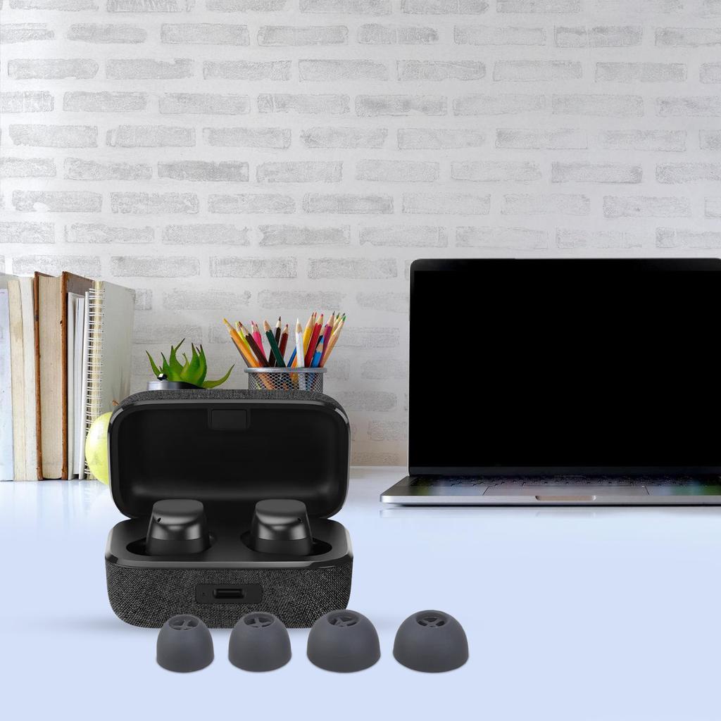 4Pairs Earbuds Cover In-Ear Tip Soft Silicone Ear Buds Accessories for 3 Earphone Eartips