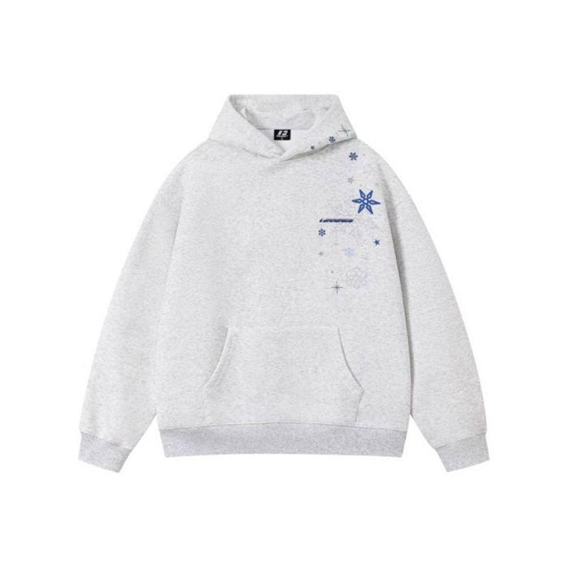 Men s High-Quality Full Embroidery Cotton Hoodie with Welt Pockets and Topstitching 2XL