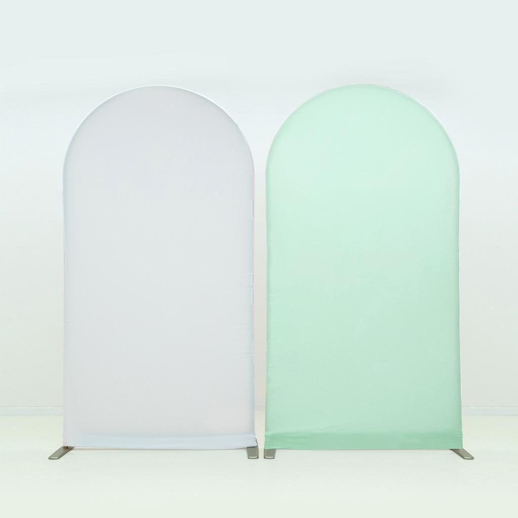 Hochzeitsbogenbezug Hintergrundstoff für Spandex-Passform Bogenständerbezug Chiara Bogenrahmenbezüge für Geburtstags-Babyparty-Dekor