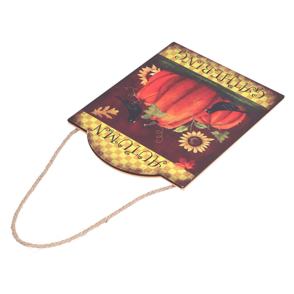 Thanksgiving Wooden Pumpkin Turkey LED Lights Door Wall Hanging Indoor Outdoor Decorations