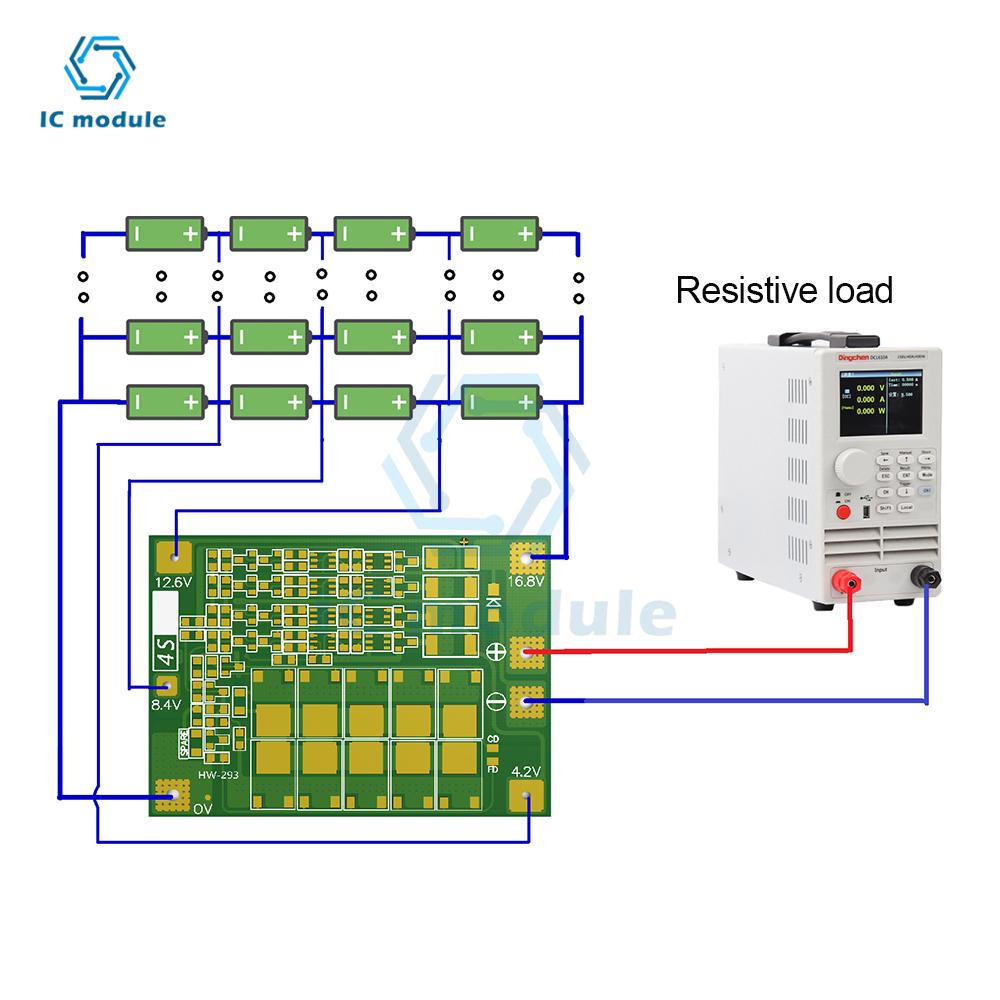 4S 40A Li-ion Lithium Battery Charger Protection Board 18650 BMS For Drill Motor 16.8V wiht Balance