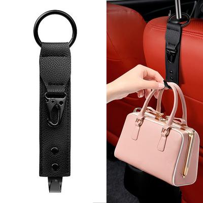 Car Storage Clips Back Seat PU Leather Hooks Holder Auto Fastener Hangers Car Interior Accessories
