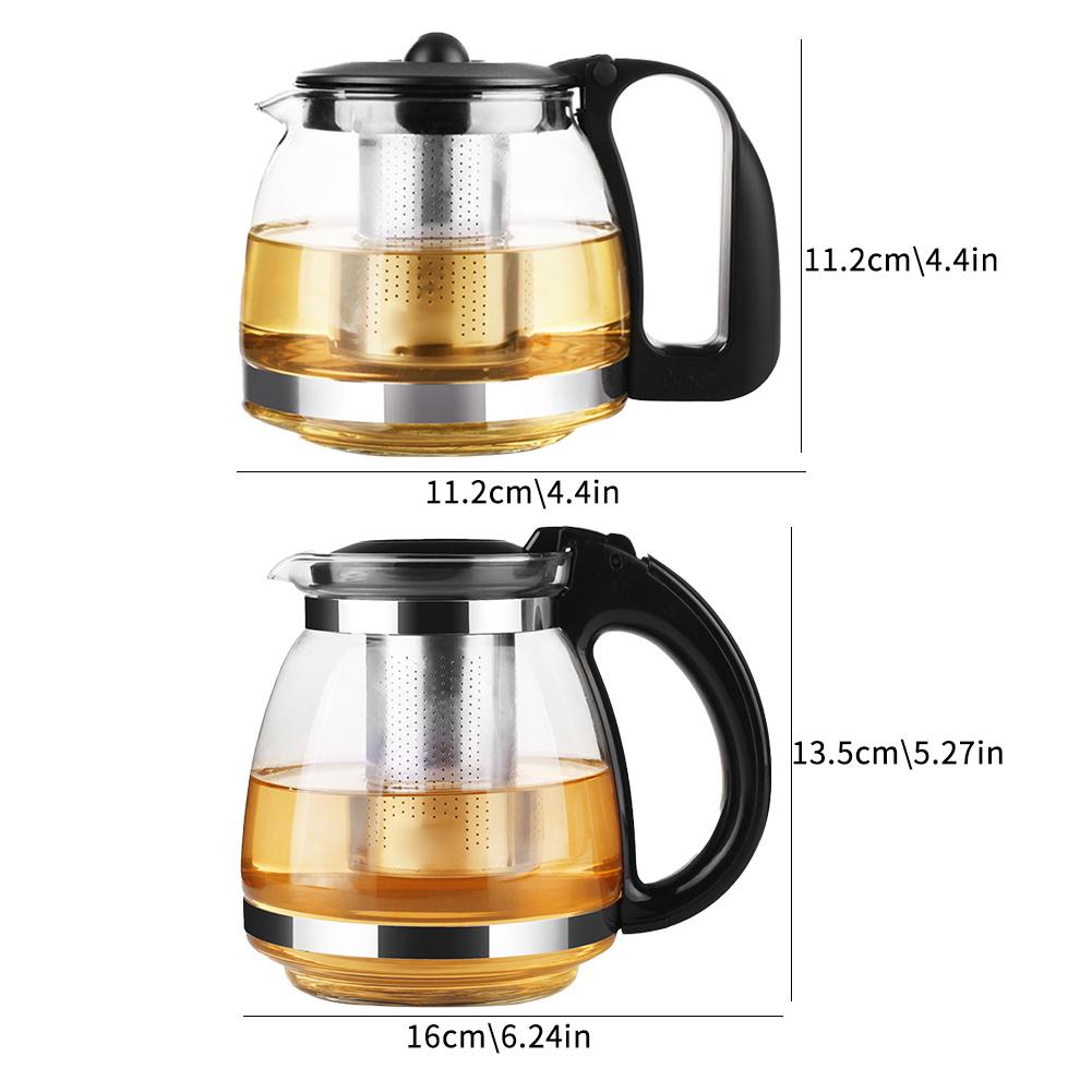 0.7L/ 1.5L Heat Resistant Kitchen Supplies Tea For Teapots Home Garden Kitchen,Dining Bar Teaware Tea Glass Teapot Tea Kettle