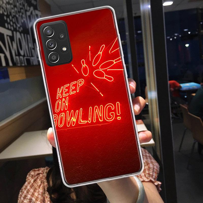 Bowling Entertainment Activities Phone Case for Samsung A54 A57 A37 A17 A14 A15 A12 A24 A34 A55 A35 A25 A52S A07 A05S A04S A22 A