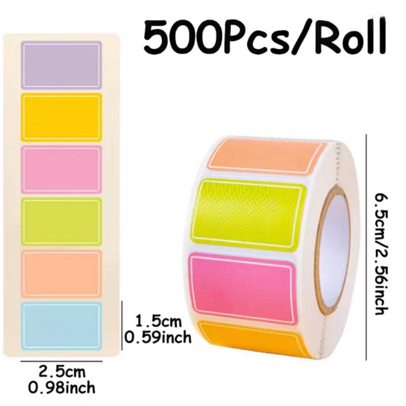 500 Sheets Waterproof Color Coded Index Tabs Sticky Labels for File Organizing Personalized Name Tags Office School Supplies
