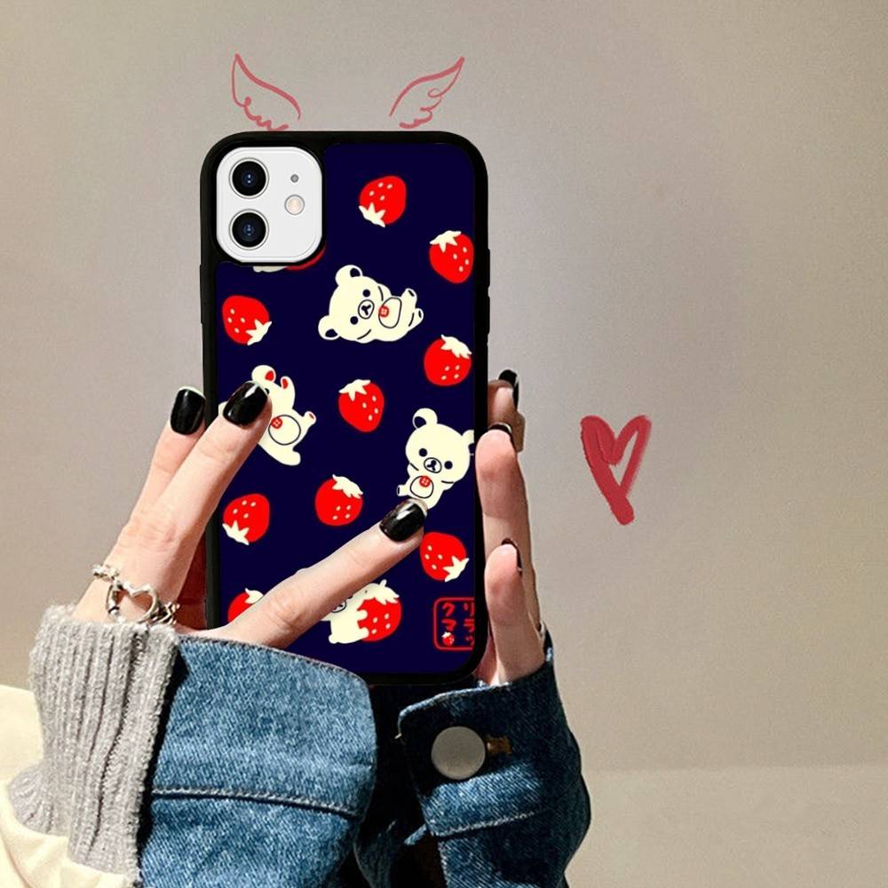 

Rilakkuma Anime Cute Cartoon For IPhone 17 16 Pro Max Air 15 14 13 12 Mini Plus 11 Hard PC+TPU Phone Back Cover iPhone 15 pro