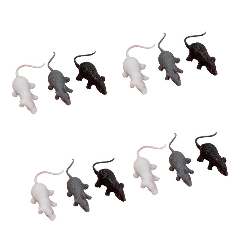 Bulk 12 Pieces Halloween Spiders Toy Assortment for Funny Goodie Bags Halloween Dark Craft PVC Spiders