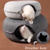 B-Tunnel Donut Cat Bed Interactive Tunnel Pet Felt Indoor Toys Cats House Kitten Training Toy Cat Kennel Cat Accessories