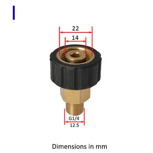 Metal Adapter Foam Nozzle Foam Generator Foam Gun High Pressure Washing Soap Foamer Car Wash For Nilfisk Karcher Huter Elitech L