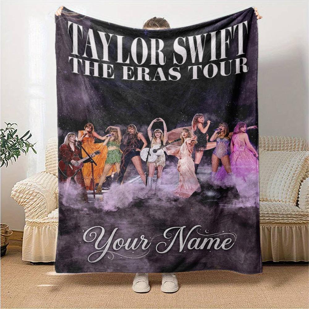 Name Custom Taylor Print Flannel Blanket High Quality Warm Comfortable Cover for All Seasons Perfect for Gifts Home Decor