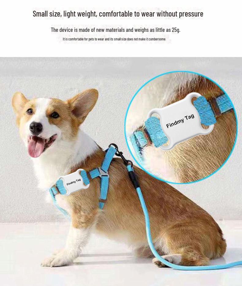 Pet Tracker Collar: Anti-Lost Dog Locator with Airtag Positioning