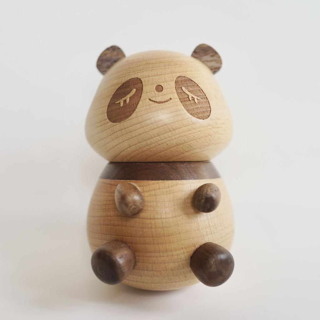 Cute Cartoon Giant Panda Wooden Toothpick Barrel B&B Toothpick Jar Wooden Toothpick Barrel Storage Toothpick Box Ornaments