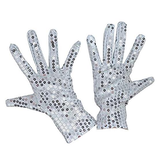

1 пара перчаток для выступлений с блестящими пайетками, мягкие однотонные теплые перчатки с полными пальцами, привлекающие внимание, нарядные, одного размера, перчатки для сценического шоу для взрослых серебряный