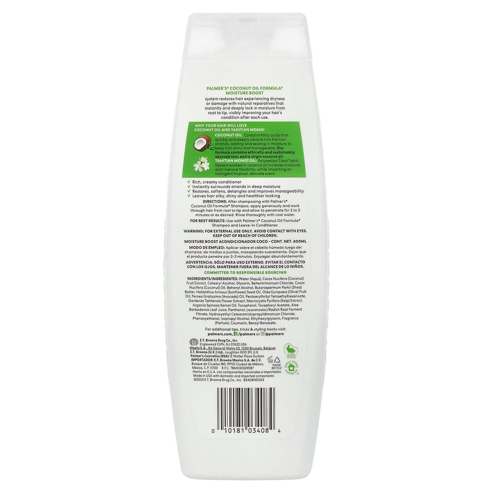 Palmer's Kokosöl Formel Vitamin E Angereichert Moisture Boost Conditioner 400ml (13,5 fl oz)