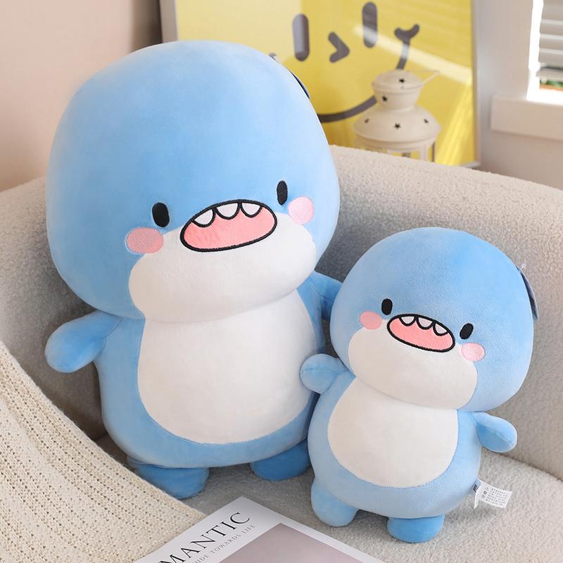 10~45cm Fat Shark Toy Soft Plush Sea Animal Pendant Companion Cushion Doll Bedroom Sofa Decoration Kids Birthday Christmas Gift