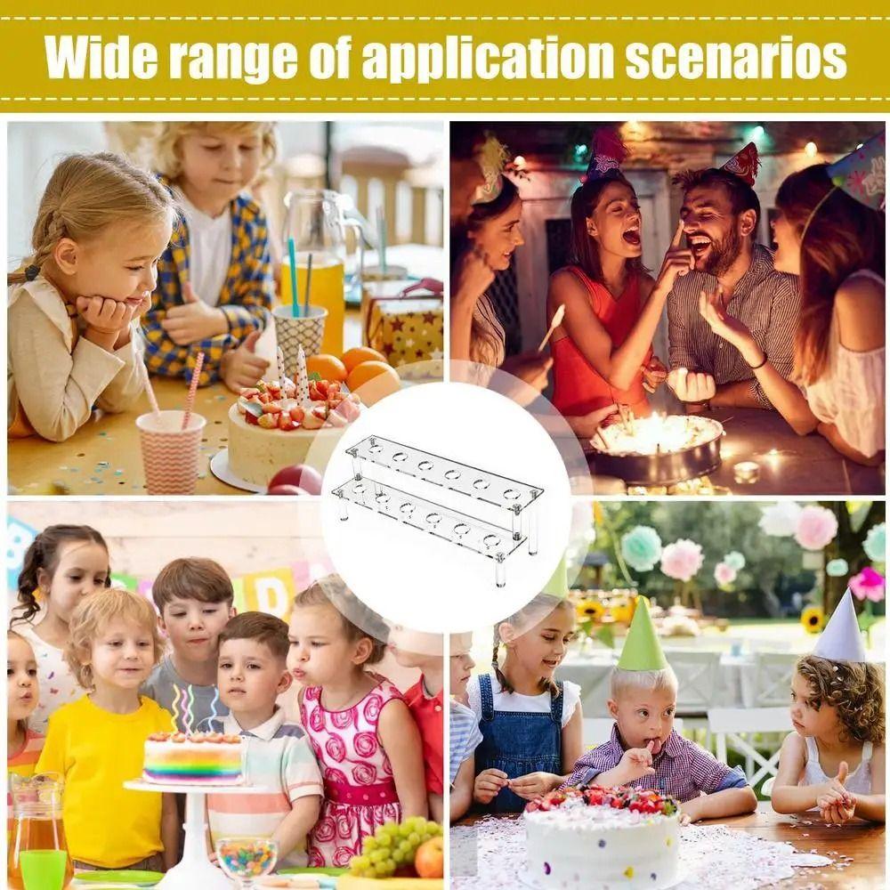 12 Holes Clear Cones Display Holder Thick Desktop Desserts Organizer Christmas