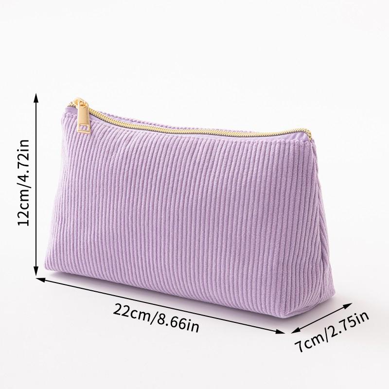 Corduroy Makeup Bags Large Capacity Multi Purpose Cosmetic Storage Bag Portable Travel Organizer for Ladies