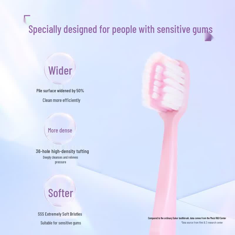 Saky Wide Head High-Density Soft Bristle Toothbrush 3-Pack