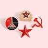 Star Unique Fivepointed Scythe Pin Made From Durable Alloy With Vibrant Enamel Finish