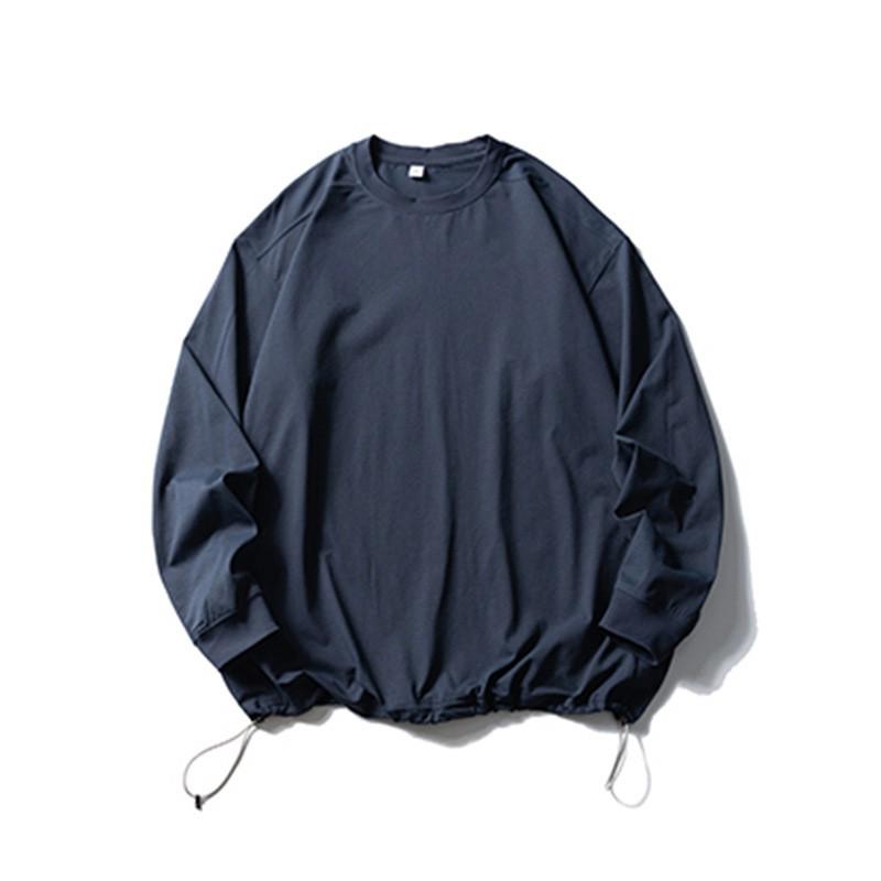 Mens Long Sleeve T Shirt Outdoor Quick Dry Sun Protection Loose Solid Color Casual Streetwear