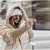 Stitching Cotton Jacket Zipper Jacket Lady Solid Color Down Cotton Winter Women Jackets Fashion Casual Style Cotton Clothes