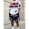 Summer Letter Printed Men's Suit Short Sleeved Shorts