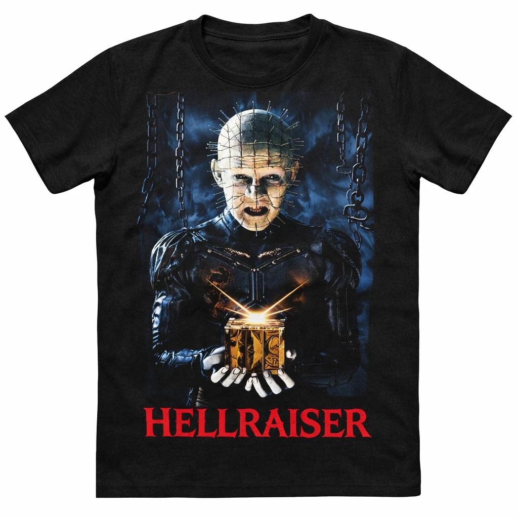 Hellraiser Pinhead t-shirt, horror movie close up art, men black tee M