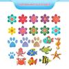 PEVA Bath Tub Slip Stickers Flower Cartoon Non-slip Sticker Waterproof and Non-slip Paster  Pool