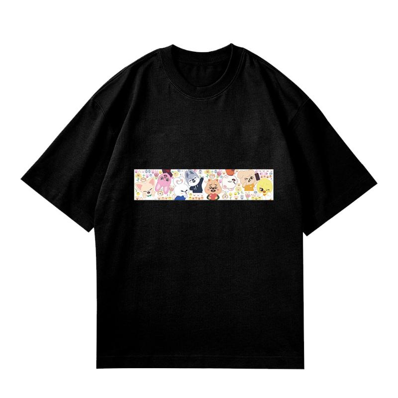 KPOP Konzert Peripherie Kombination Peripherie Bedruckt Herren und Damen Kurzarm T-Shirt Baumwolle Locker