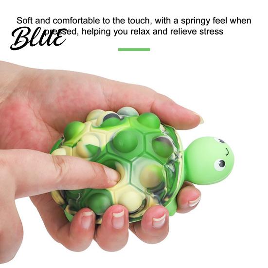 Turtle Fidget Toy Bubble Shell Stress Ball Silicone Relieving Tortoise Squeeze Sensory Animal Shape Hand Therapy Exercise