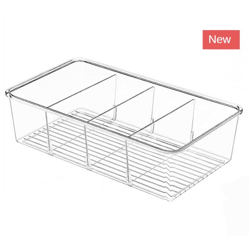 

Хранение закусок Прочный прозрачный дизайн Универсальный семейный органайзер Прозрачные офисные принадлежности Ящик для хранения чайных пакетиков для домашних животных Вместительный