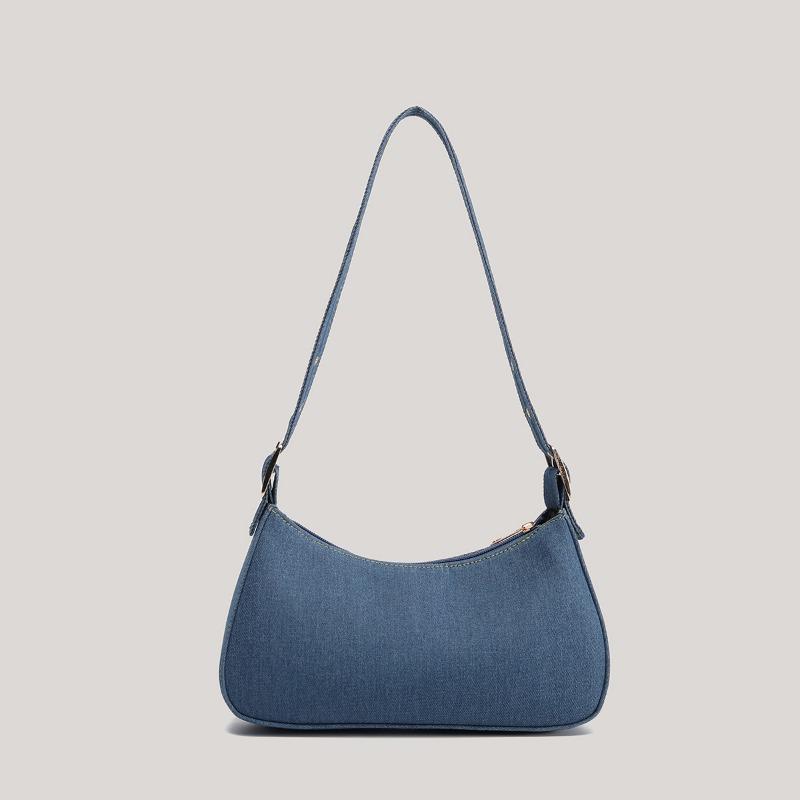 Denim Stray Bag Niche Design Sense Underarm Bag Women's Fashionable Shoulder Bag Fashionable Baguette Bag