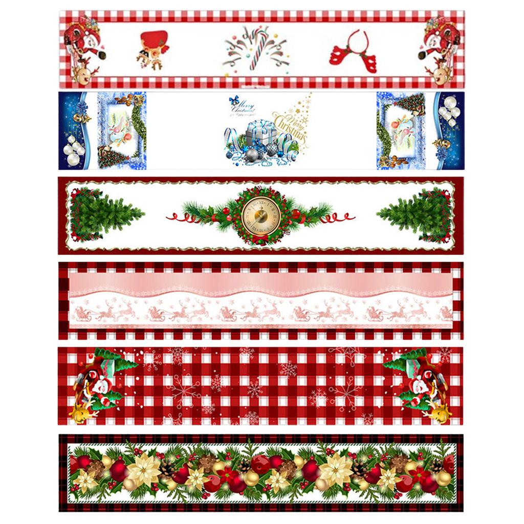 Christmas Polyester Printed Table Runner Holiday Decoration Home Dining Table Decor