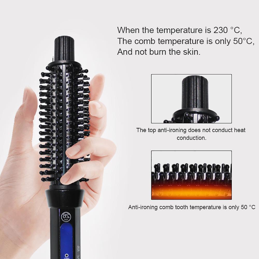 Multifunctional Hair Straightening Brush Ceramic Heated Curler Electric Hot Comb Hair Care Negative Ion Straightener Styling
