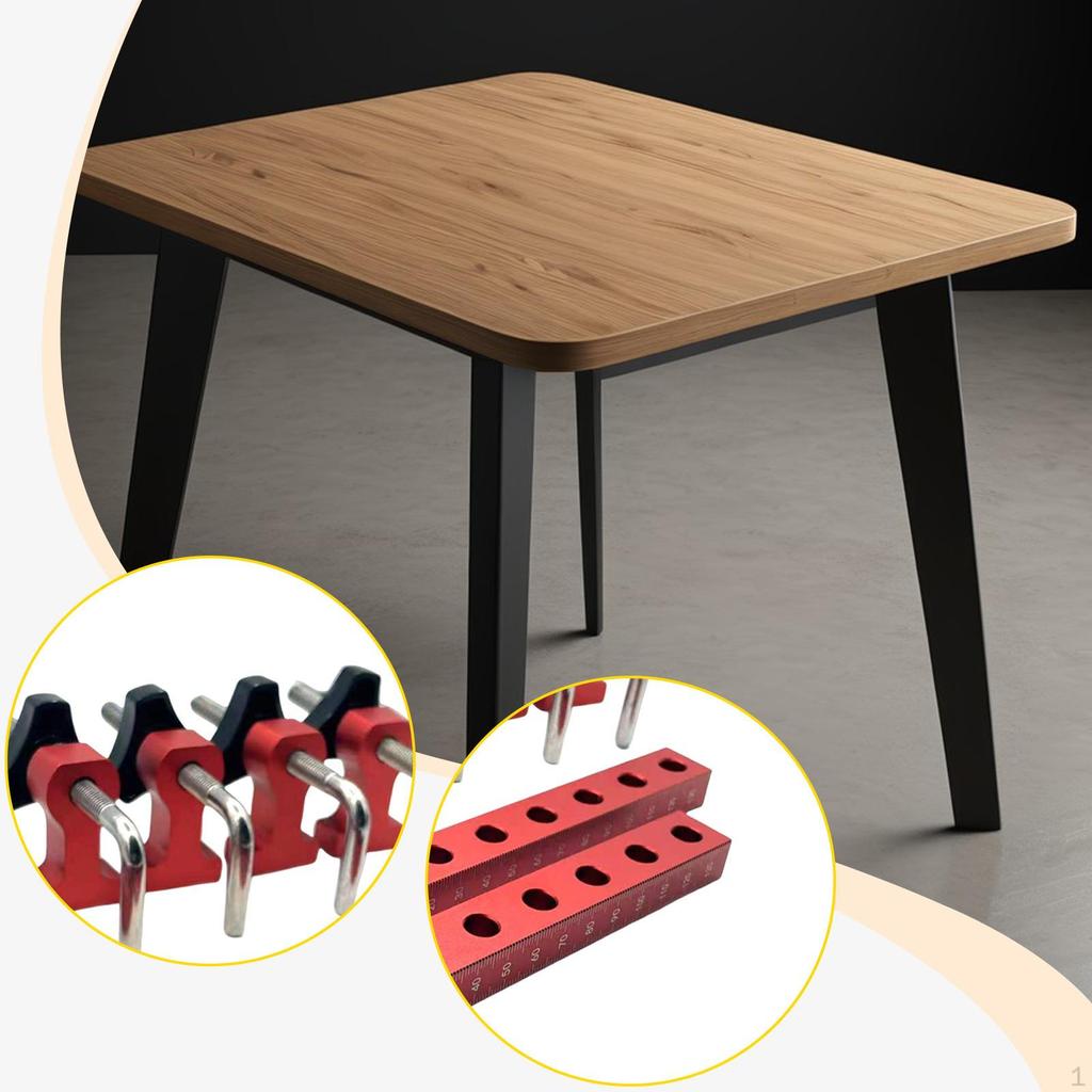 90 Degree Angle Clamp Woodworking Jig 5.5x5.5inch Professional Metric & Scale Marking