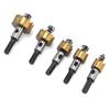 5Pcs Hole Opener Fast Cutting HSS Precise Safer Aluminum Drilling Set for Rubber Plastic Openings