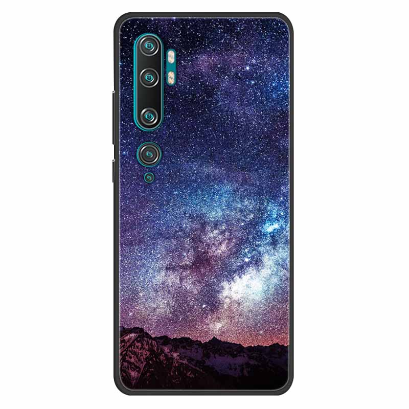 For Xiaomi Mi Note 10 Case Silicone Soft Owl Lion TPU Fashion Back Cover For Xiaomi Mi Note10 Cases Protective Printed Covers
