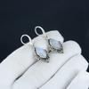 Natural Rainbow Moonstone Gemstone Earrings, 925 Sterling Silver Earring, Handmade Boho Silver Jewelry Dangle Earrings, Birthday Gift For Love