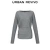 UR Women's Sequin Off-Shoulder Pleated Knit Sweater