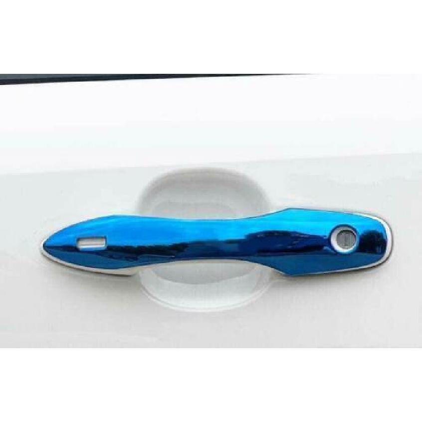 Blue For Toyota Corolla Cross - Steel Outside Door Handle Cover Trim 4Pc