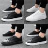 White Black Men Shoes Comfortable Casual Skateboard Shoes Men Solid Leisure Sneakers Lightweight Walking Shoes