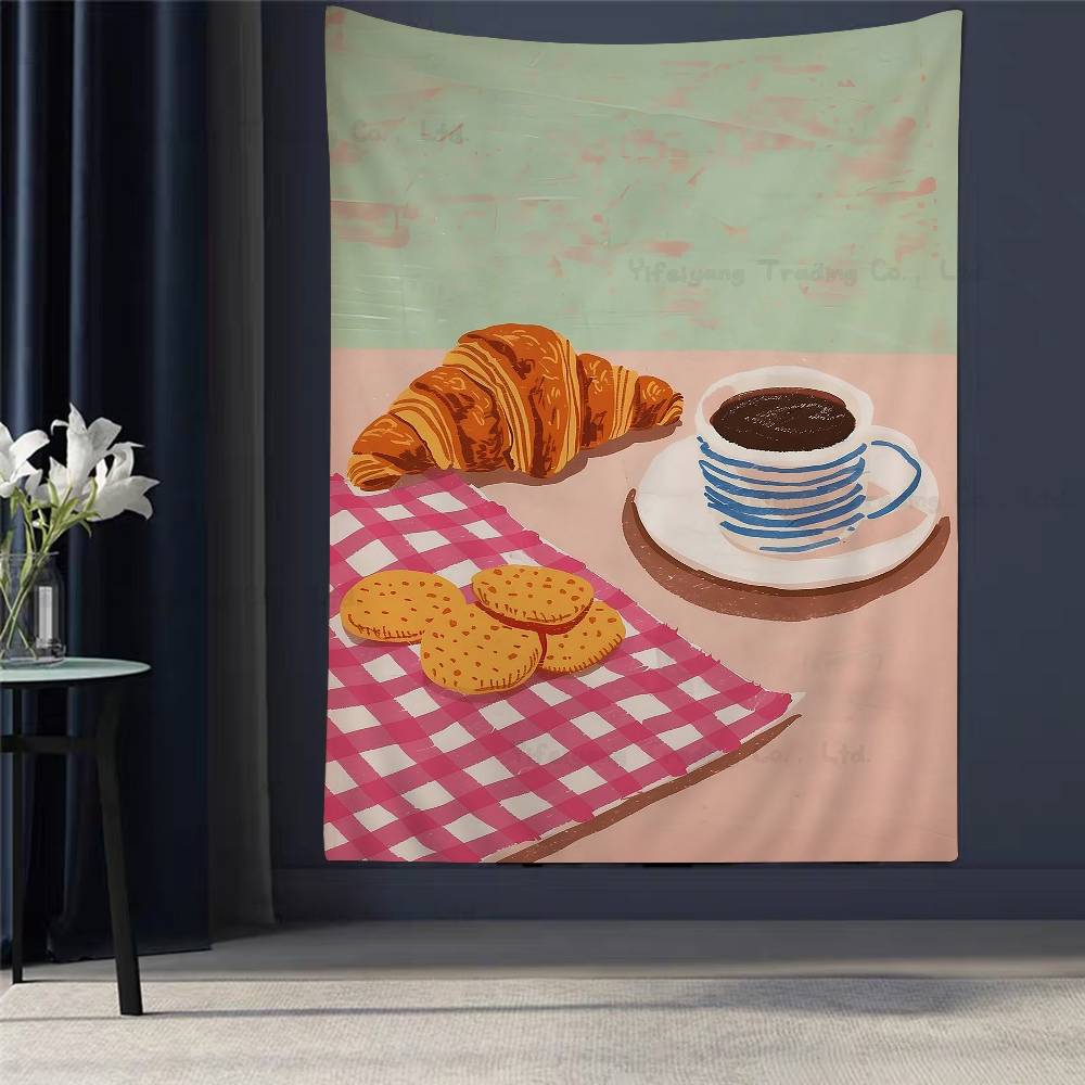 

Delicious Food Cartoon Tapestry Bohemian Wall Tapestries Mandala Home Decor 74x94cm(29x37in)