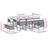 Vidaxl 13-Cz. Garden Furniture Set, Cushions, Brown, PE Rattan
