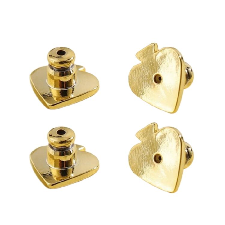 4 Pieces Safe Lock Earring Backs Locking Earring Backs Earring Plugs Heart Shaped Earring Backs Ear Jewelry Accessories