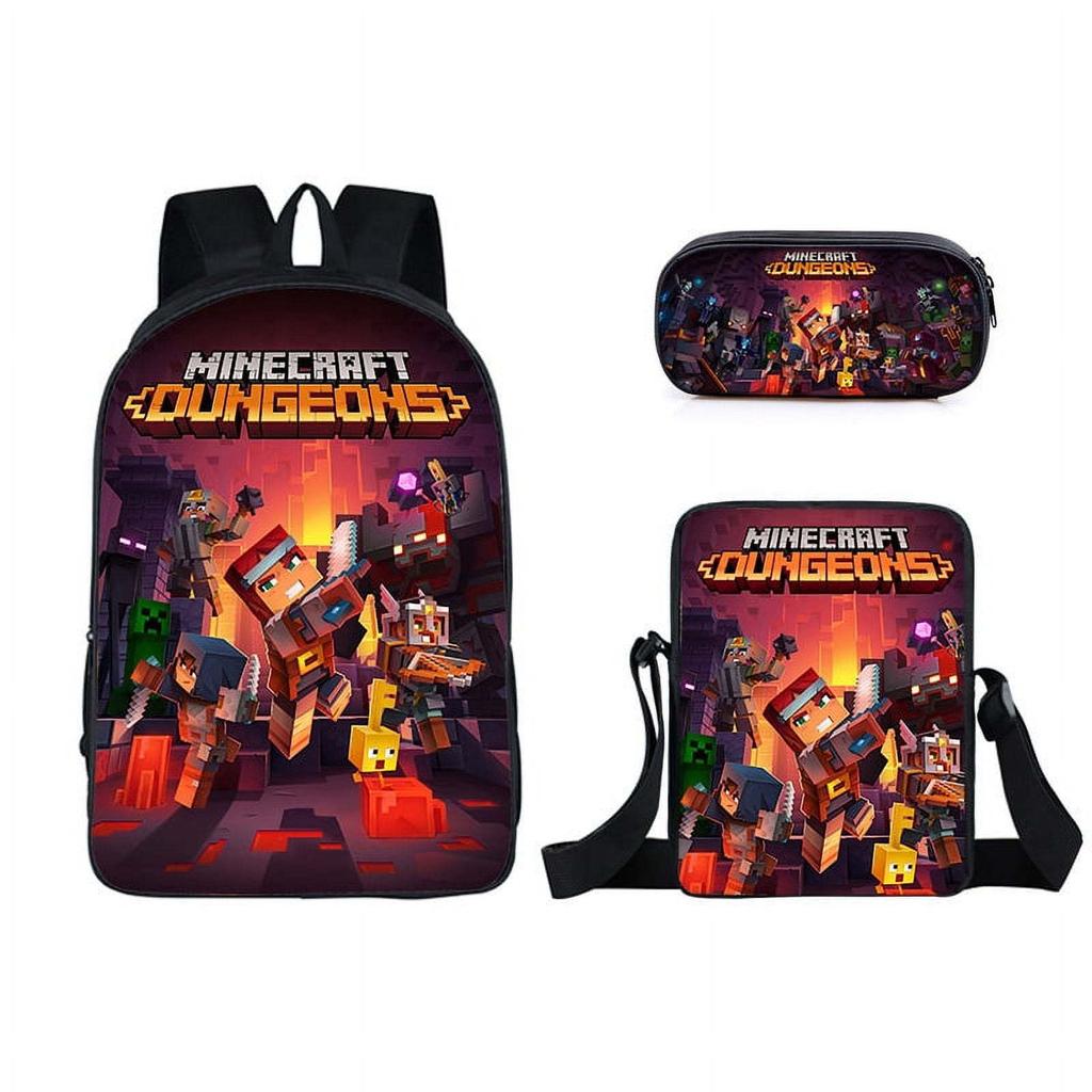 School Season Digital Printing Backpack Student Bag Large Capacity Children'S Messenger Bag Lunch Bag