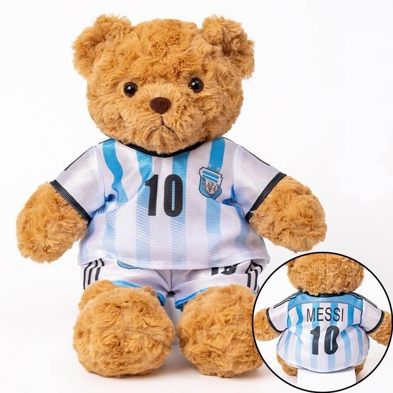 Adorable Soccer Teddy Bear Plush Toy With Messi Jersey Cute And Collectible Gift